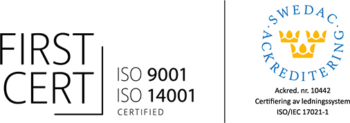 ISO 9001 och 14001 certifikat